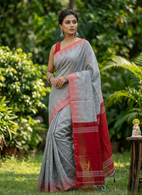 Temple Handloom Cotton Silk Saree