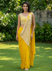 Georgette Saree – Embroidery Sequence Work, Ready to Wear 2