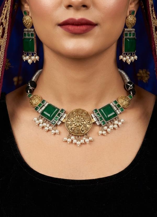 Daksha Dual Tone Necklace Set