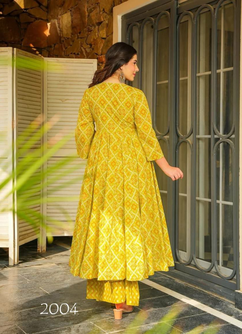 Heavy Rayon Anarkali Gown with Digital Print & 3.5m Flair