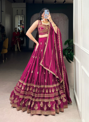 Rangoli Silk Lehenga Choli with Sequin Embroidery 3