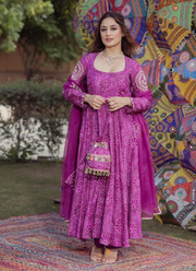Chinon Silk Anarkali Suit with Elegant Embroidery Detailing 4