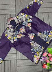 Party Jacket Saree – Heavy Crepe Satin with Embroidery Work, Traditional Indian Saree & Ethnic Fashion Australia 3