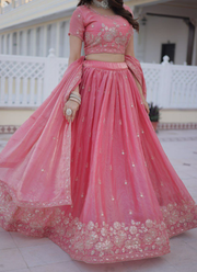 Fendi Silk Lehenga Choli with Dupatta 4