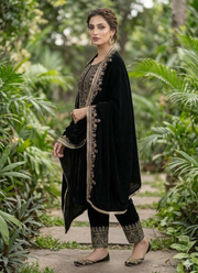 Velvet Embroidered Salwar Suit 2