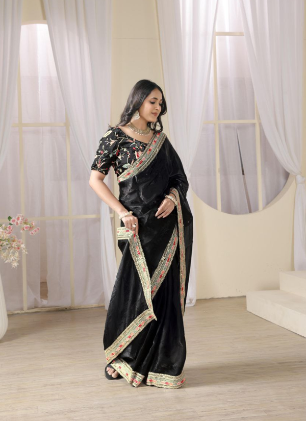 Multicolour saree – embroidery close-up