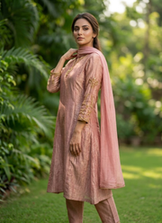 Tissue Kurta Set – Heavy Work with Pant & Dupatta (4 Colors) 4