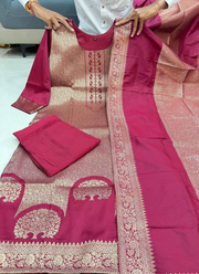 Pure Banarasi Punjabi Suit with Dupatta & Bracelet 6