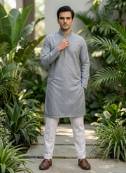 Jacquard Printed Kurta Pajama for Men 7