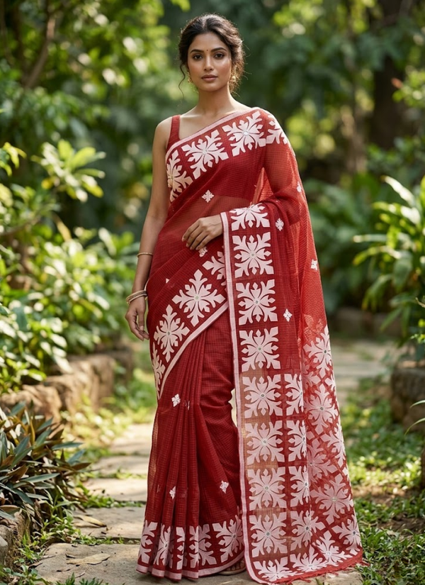 Kota Applique Saree