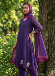 Mul Chanderi Kurta Pant Set | Heavy Work Indian Traditional Dress Online Shop Australia 3