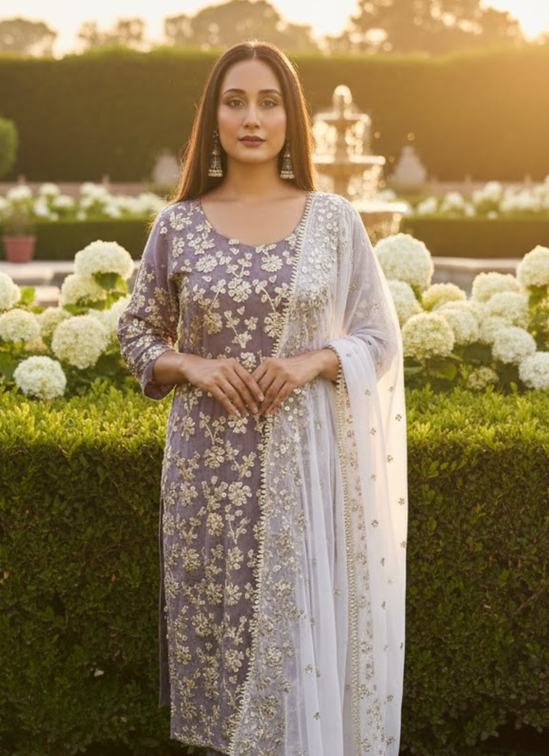 Pakistani Chiffon Gota Patti Suit – Graceful Wear for Women