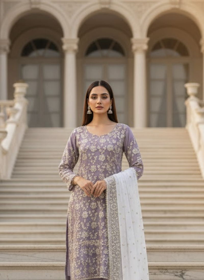 Pakistani Chiffon Gota Patti Suit – Graceful Wear for Women