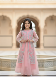 Elegant Kids Gown in Organza – Festive & Party Wear for Girls 5