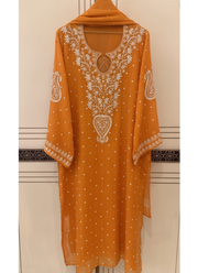 Mul Chanderi Chikankari Suit Set 46