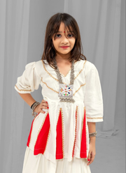 Children's Indian Outfit- Girls Navratri Rayon Cotton Lehenga Blouse Set 2