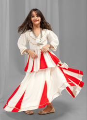 Children's Indian Outfit- Girls Navratri Rayon Cotton Lehenga Blouse Set 3