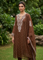 Mul Chanderi Chikankari Suit Set | Traditional Indian Clothing Online Australia 37