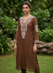 Mul Chanderi Chikankari Suit Set 48