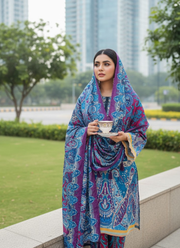 Elegant Chinon Silk Salwar Kameez with Embroidery & Dupatta – Festive Indian Dress 2