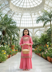Silk Sharara Suit for Kids – Elegant Ethnic Wear for Girls 6