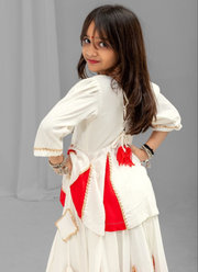 Children's Indian Outfit- Girls Navratri Rayon Cotton Lehenga Blouse Set 5