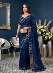 Pure Fandy Satin Silk Saree | Designer Saree Collection Online Australia 4