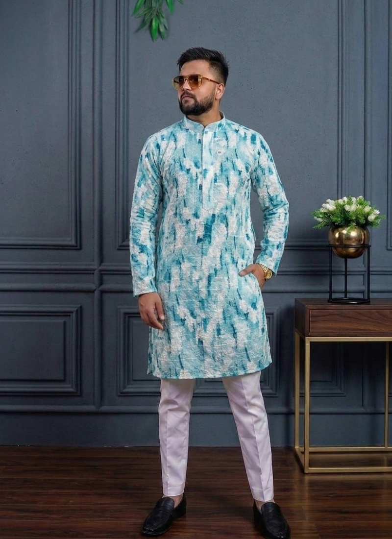 Rayon Kurta Pajama Set – Festive Wear
