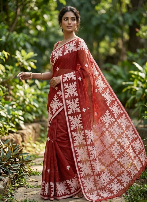Kota Applique Saree