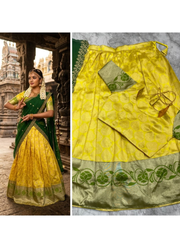 South-Style Kanjivaram Silk Lehenga, Luxury Indian Wedding Lehenga Online Australia 4