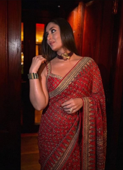 Bollywood Designer Saree – Fox Georgette with Katdana & Mirror Work 1