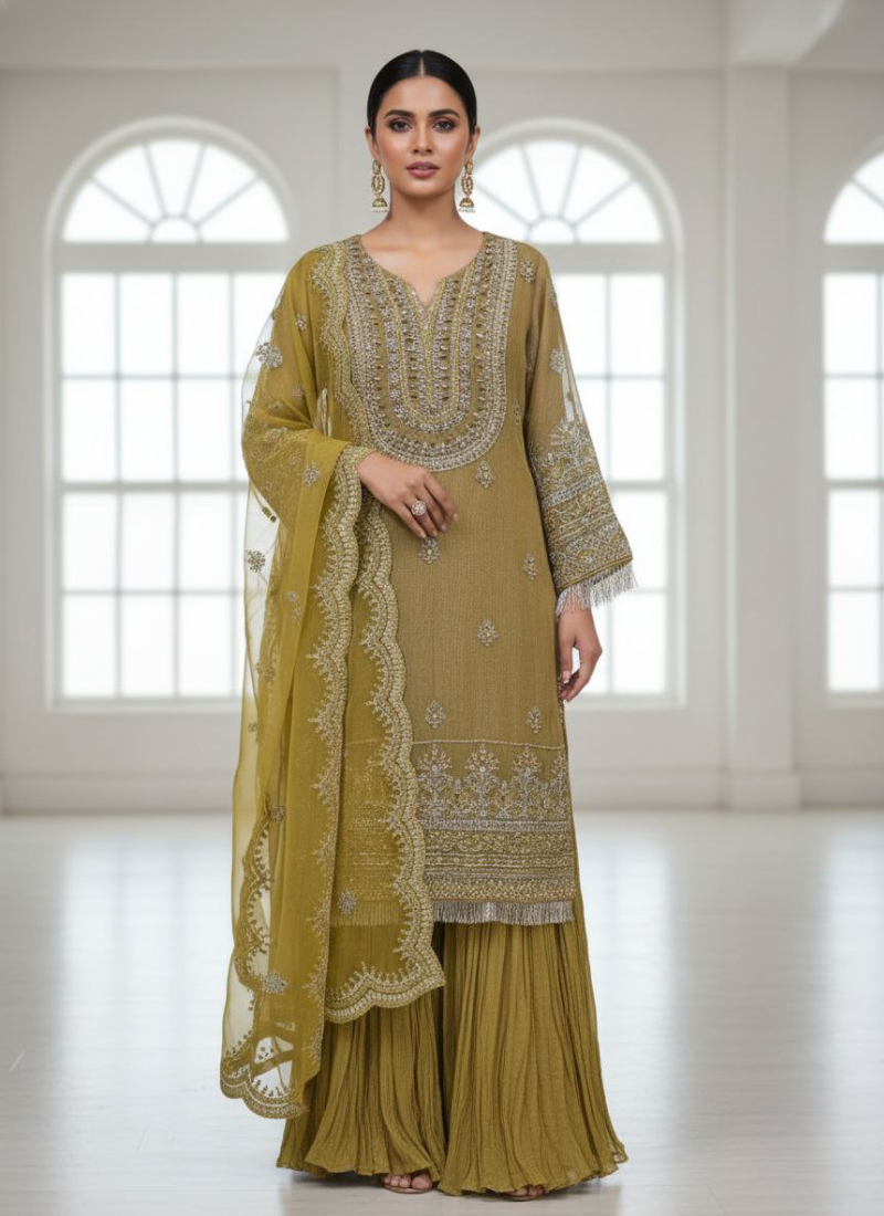 Pakistani Salwar Suit – Vibrant Yellow Elegance