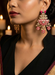 Dharini Kundan Chandbali Earrings 1