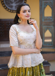Viscose Jacquard Lehenga Set – Sequins & Zari Embroidery 2