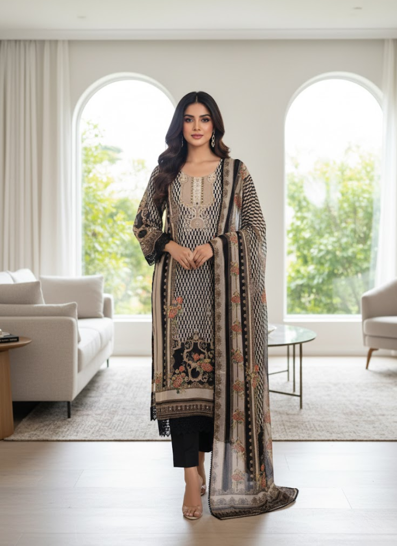 Georgette Salwar Suit – Elegant Straight Cut