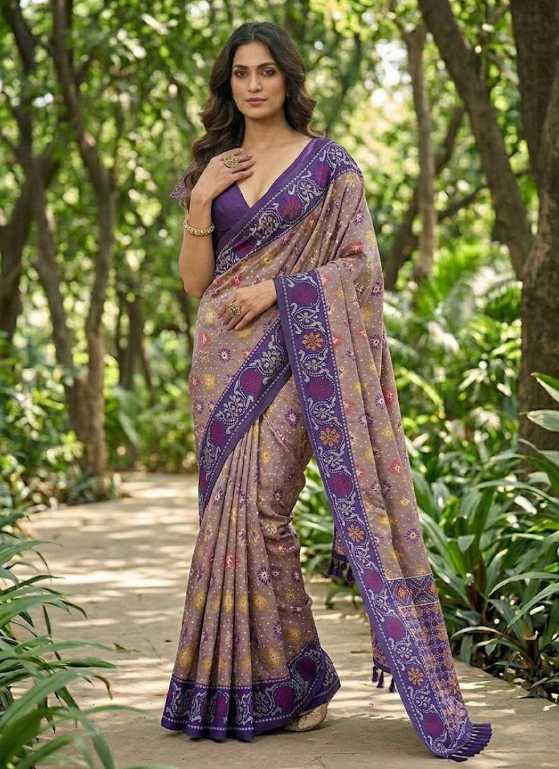 Karishma Patola Silk Saree – Premium Soft Silk with Zari Weaving & Meena Kari Border