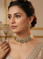 Kundan Choker Set with Artificial Pearls – Earrings & Pearls 5