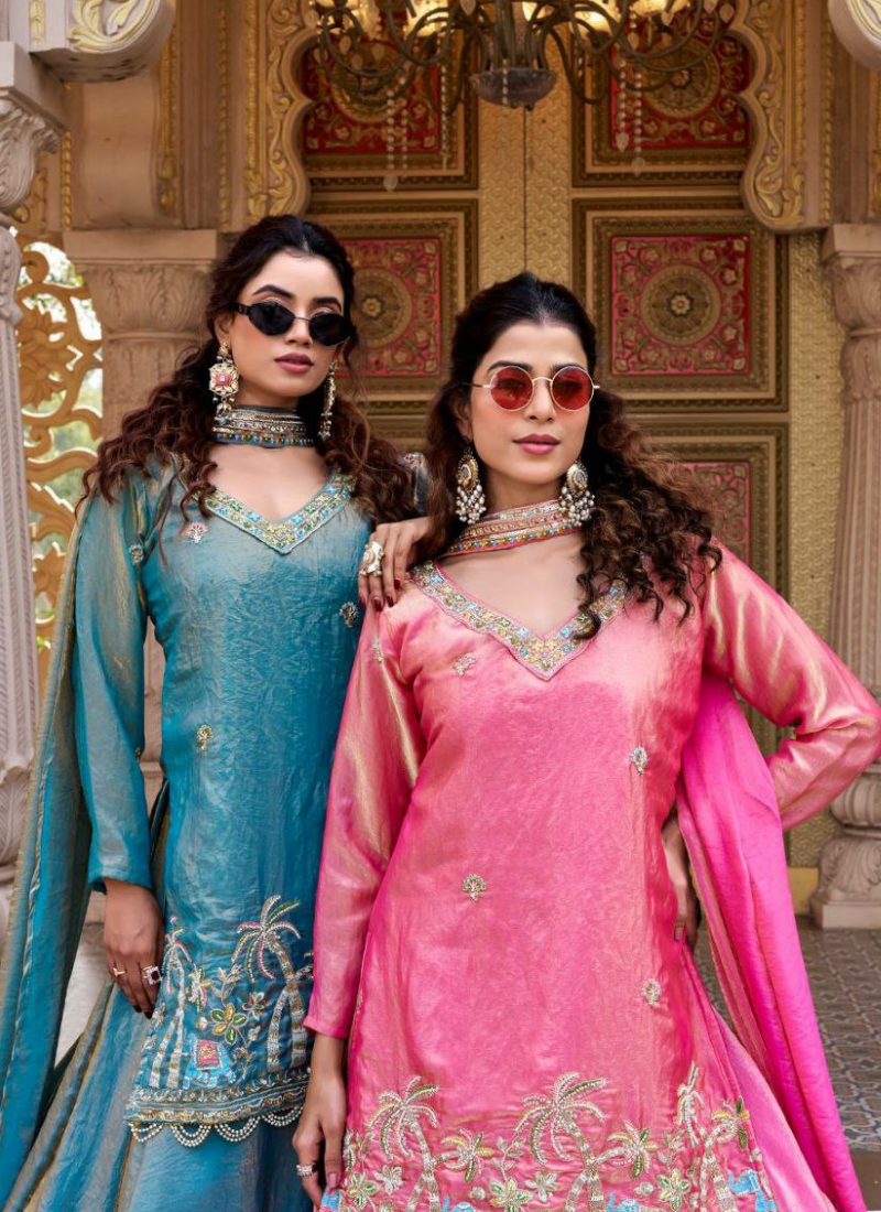 Fendy Kurti Lehenga Set with Embroidered Dupatta