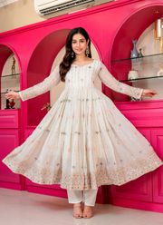 Designer Faux Blooming Anarkali Suit 6