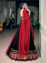 Rayon Kutchi Embroidery Lehenga 6