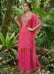 Faux Georgette Kaftan Sharara Set 3