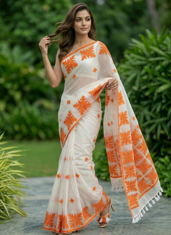 Kota Applique Saree – No Blouse Piece