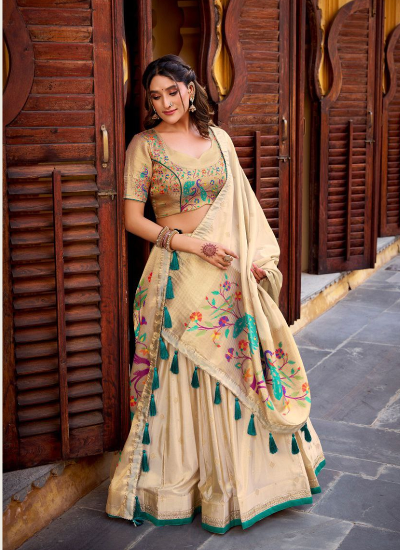 Shimmer Paithani Zari Lehenga Choli Set