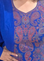 Royal Blue Pashmina Suit – Kani & Handmade Frame Work 4