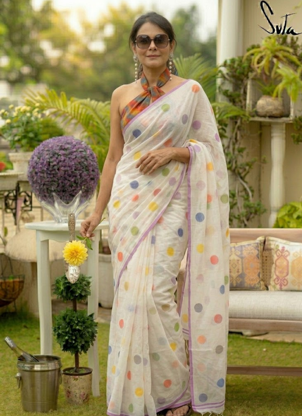 Mul Cotton Handloom Saree