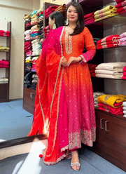 Elegant 47” Anarkali Suit with Classic Silhouette 4