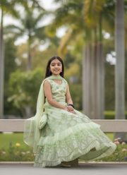 Paste Organza Kids Lehenga – Ethnic Elegance 4