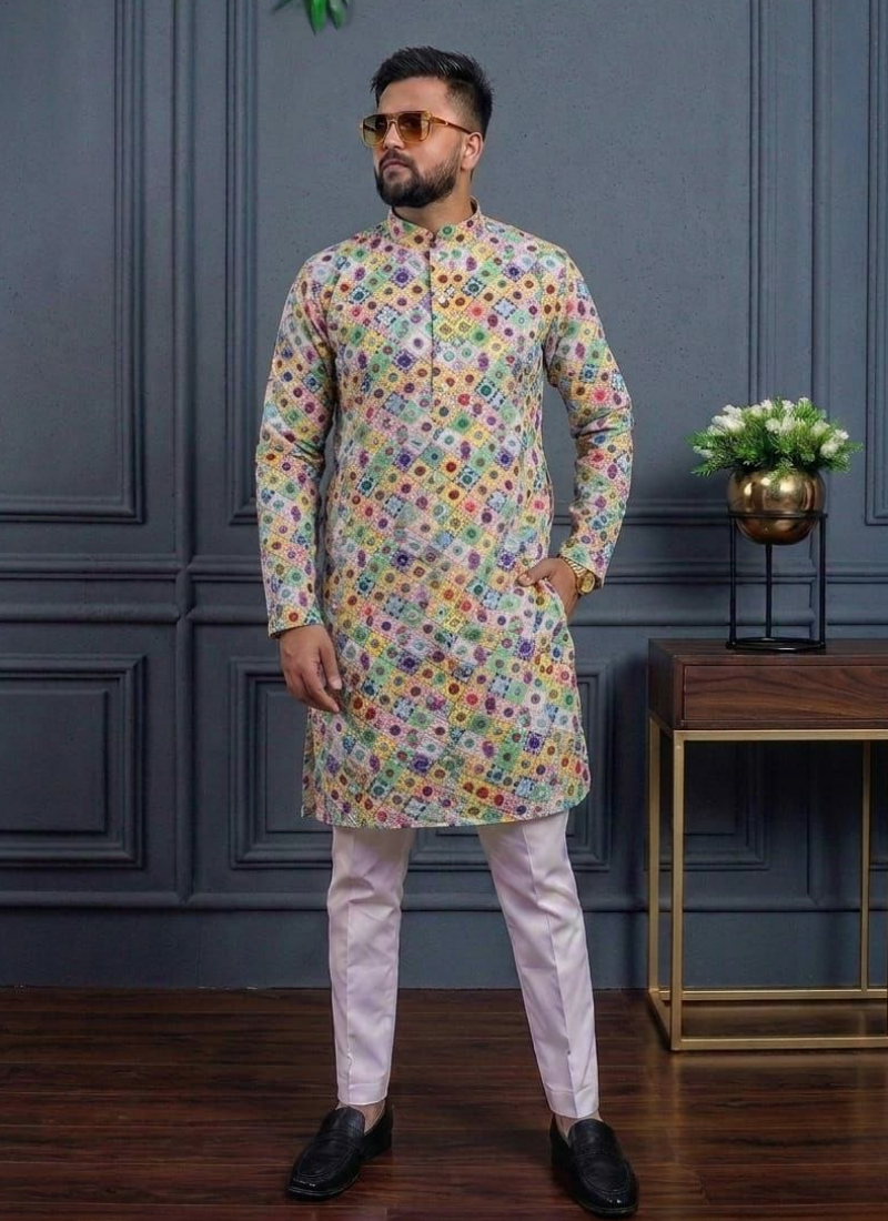 Rayon Kurta Pajama Set – Festive Wear