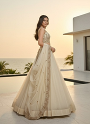 Chanda Silk Sequins Embroidered Lehenga Set 6