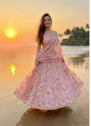 Taby Silk Lehenga Choli with Mirror & Sequin Work 5